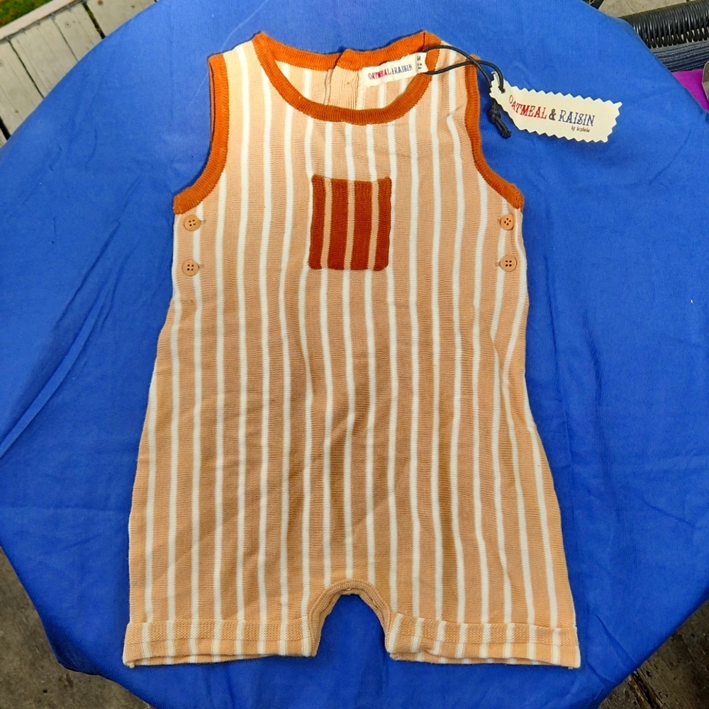 Oatmeal & Raisin short onesie